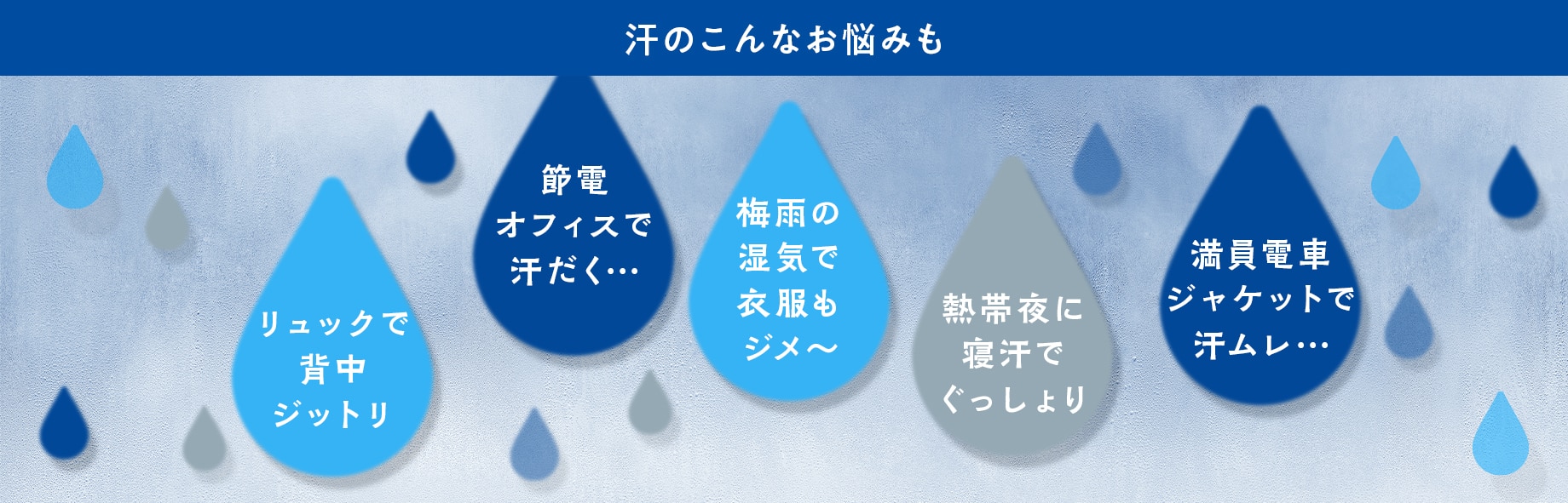汗のこんなお悩みも