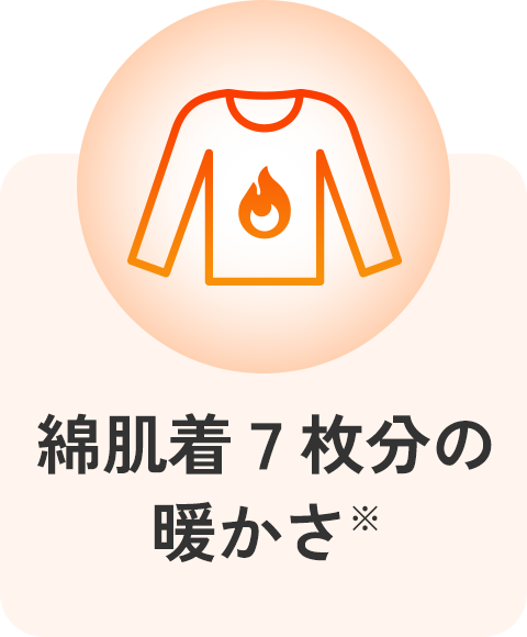 綿肌着7枚分の暖かさ