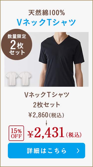 VネックTシャツ3枚セット