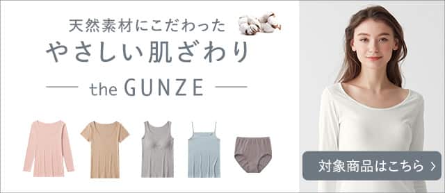 the GUNZE 対象商品はこちら