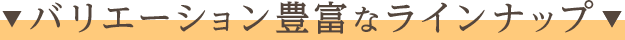 バリエーション豊富なラインナップ
