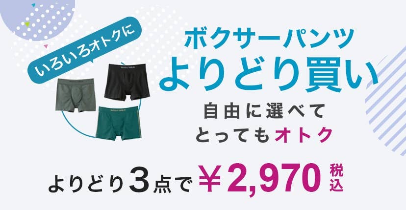 ボクサーパンツよりどり 3点で 2 970 プロモーション