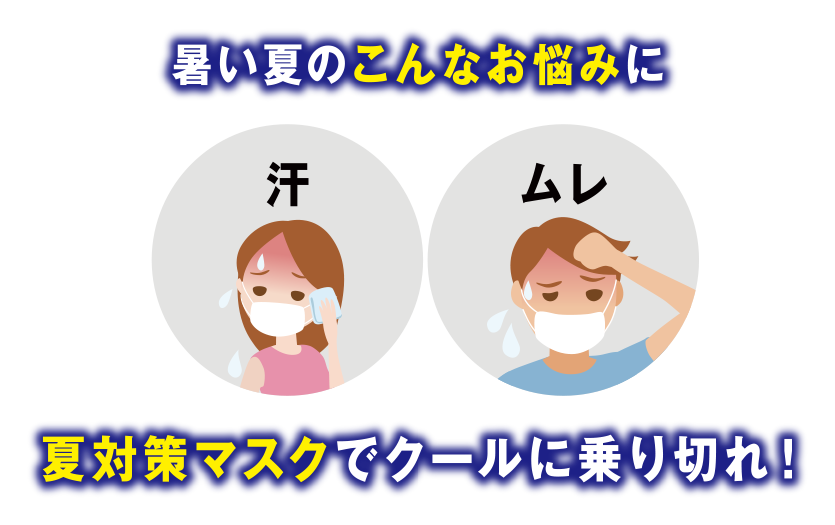 写真:暑い夏のこんなお悩みに夏対策マスクでクールに乗り切れ!