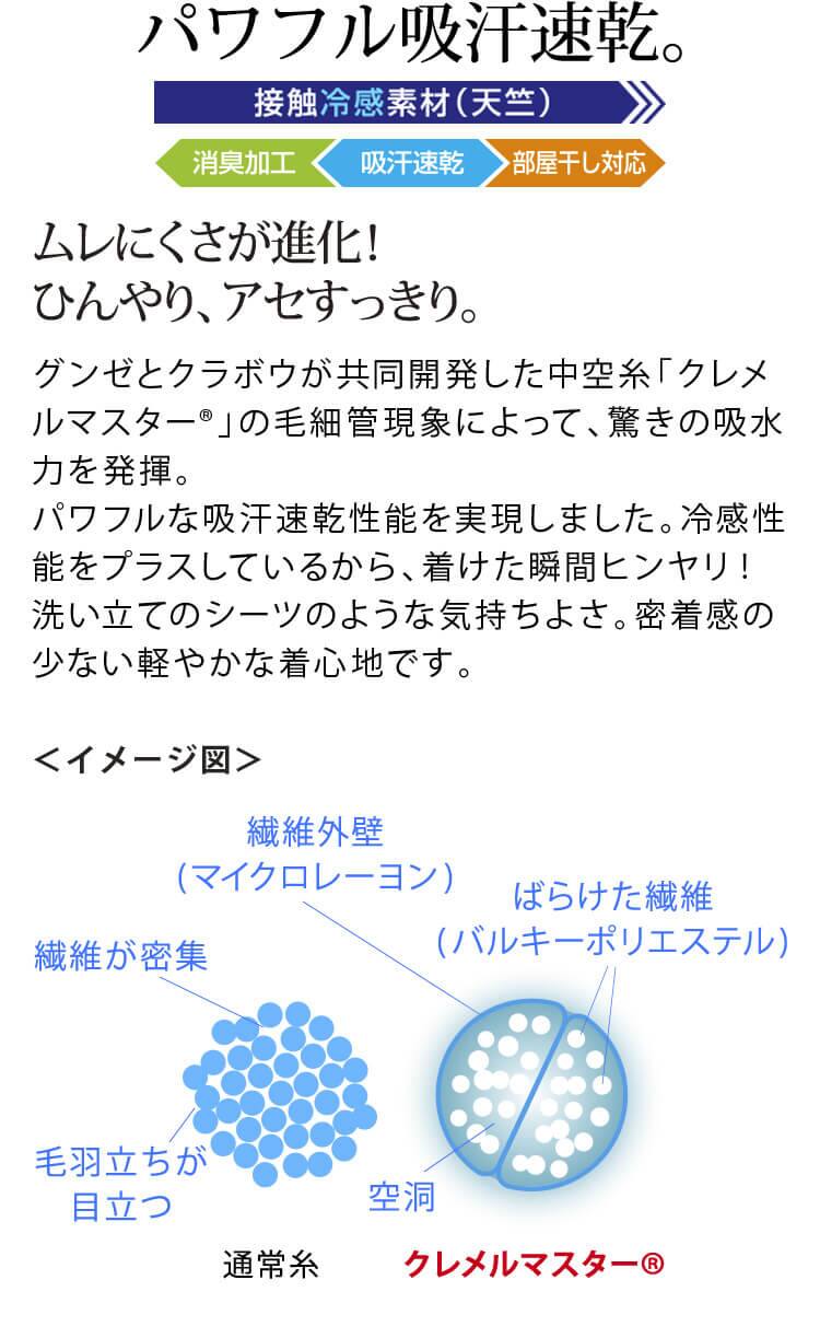 パワフル吸汗速乾。