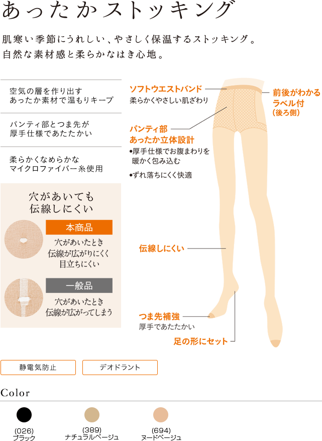 あったかストッキング レディース レディース