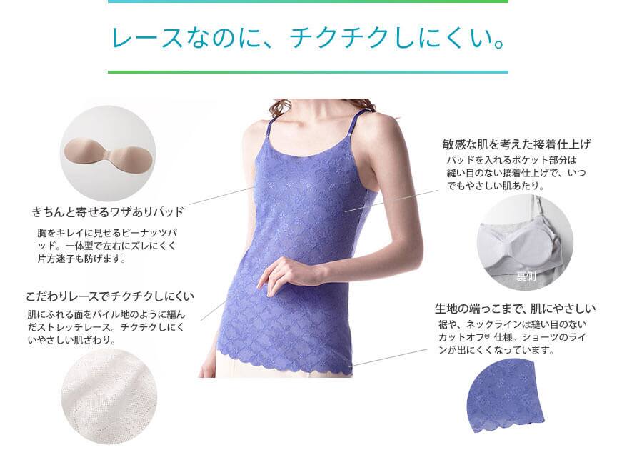 レースなのにチクチクしにくい。
