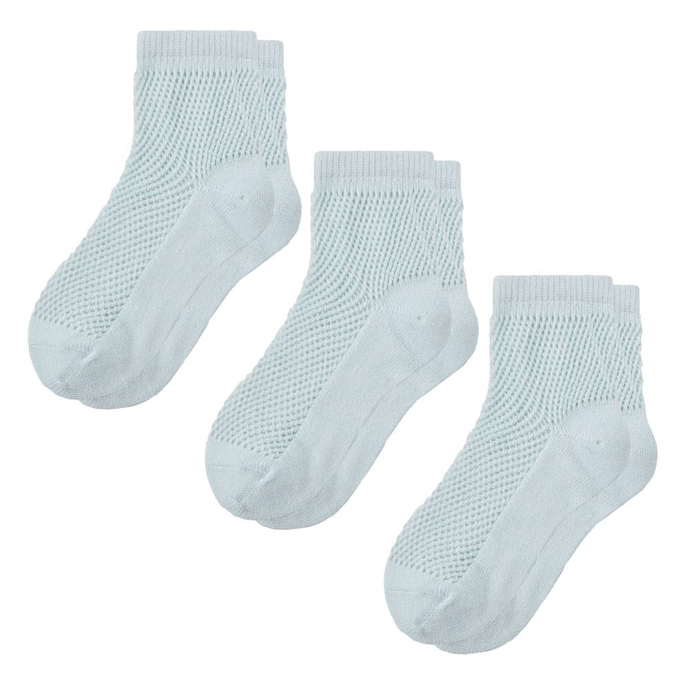 ネット限定3足セット【アセドロン・足ムレ特化】ショート丈靴下 AGX853 ライトグリーン