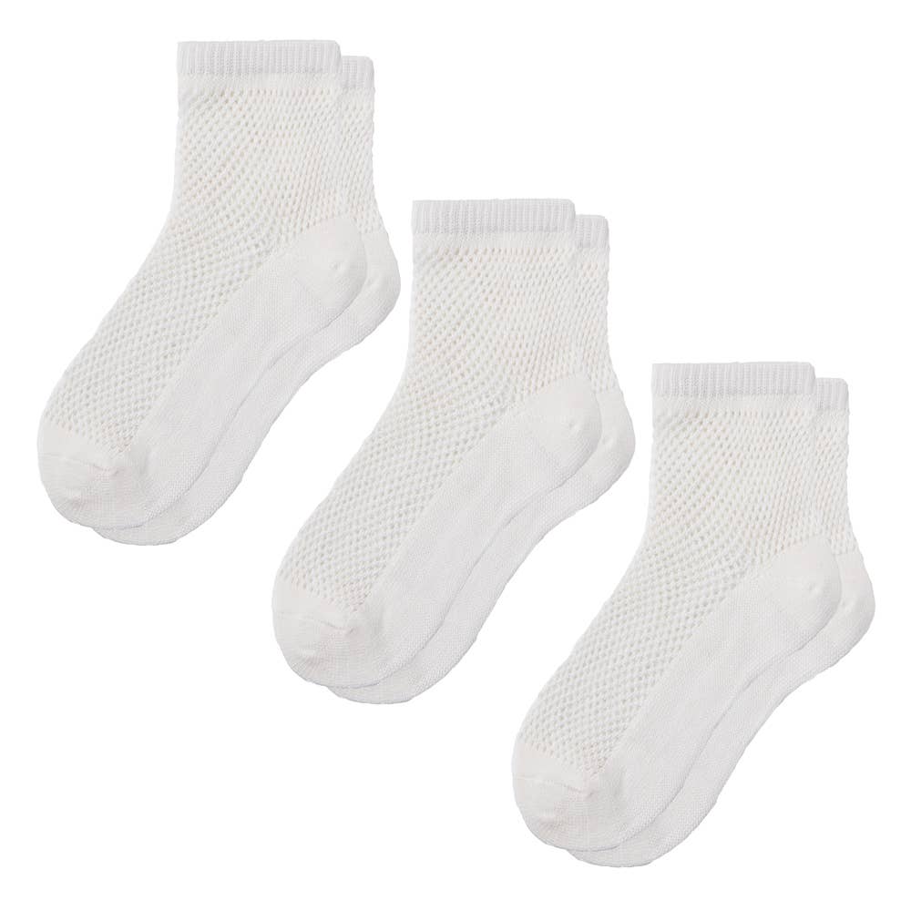 ネット限定3足セット【アセドロン・足ムレ特化】ショート丈靴下 AGX853 オフホワイト