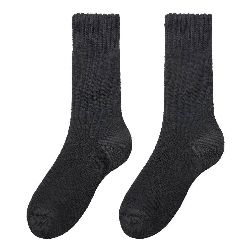 【ファイヤーアセドロン】毛混総パイルクルー丈ソックス AGY304 ブラック