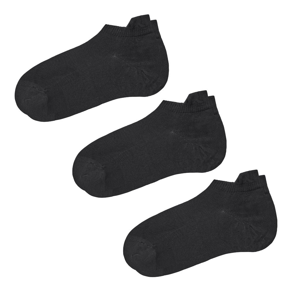 ネット限定3足セット【アセドロン】スニーカー丈 ソックス ハンズフリータイプシューズ対応 AGZ711 ブラック