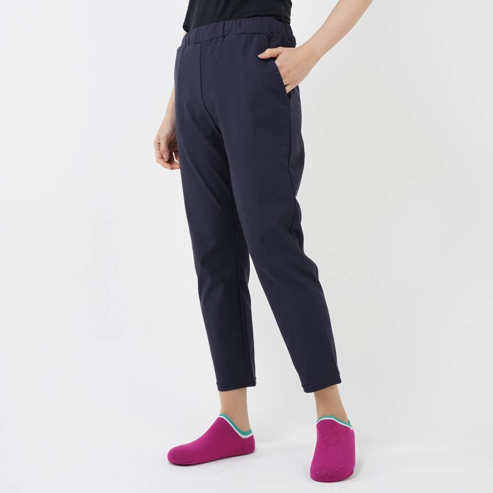 ドライレーヨン混テーパードパンツ レディース M ブラック レディース