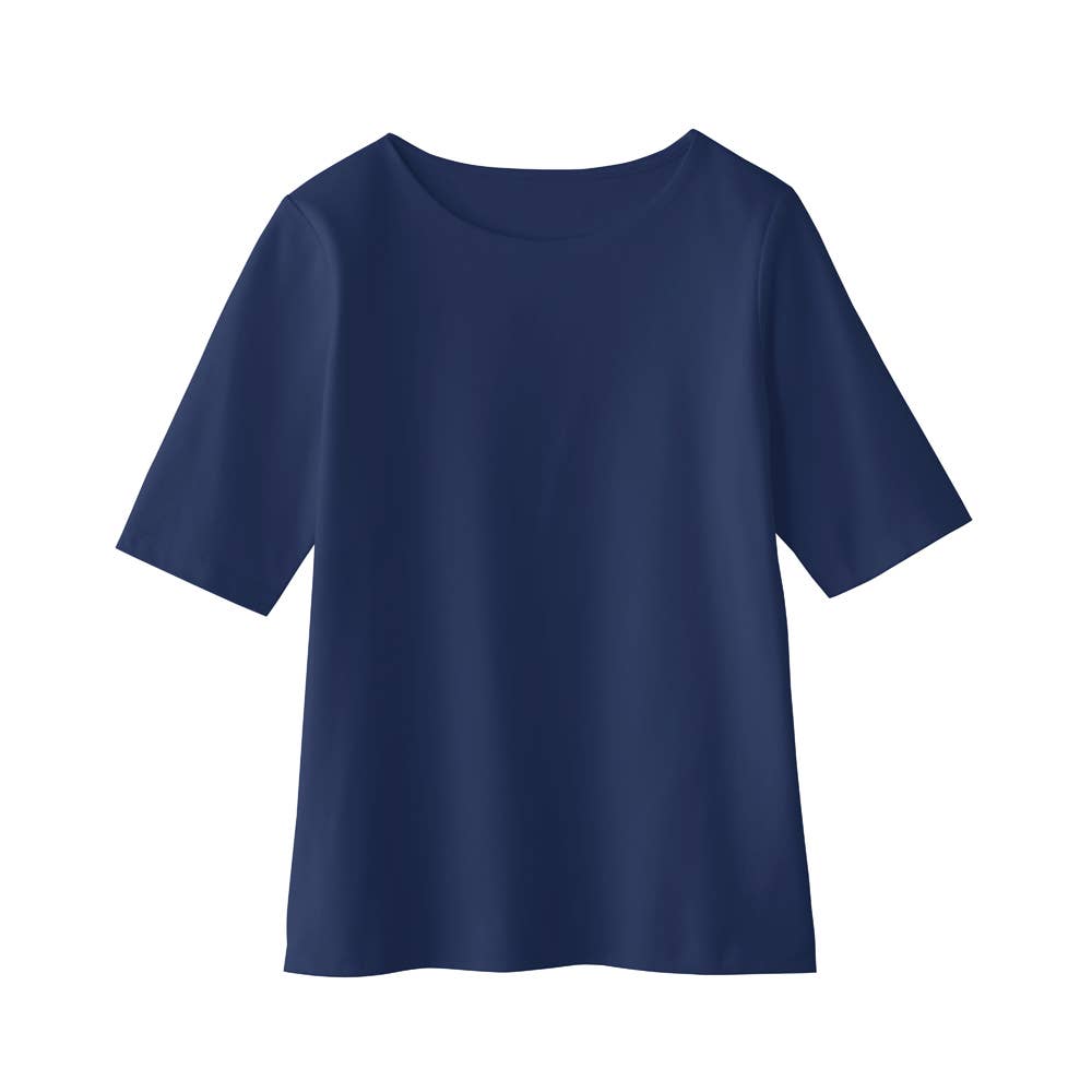 綿100%前二重カットソー【SALE】 ALX630 ネービー