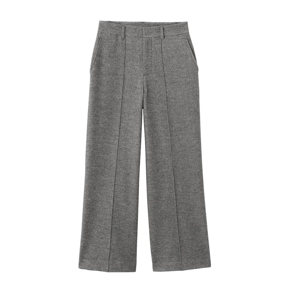 【ストレート】MIXヘリンボーン微起毛パンツ【SALE】 ALY542 モクグレー
