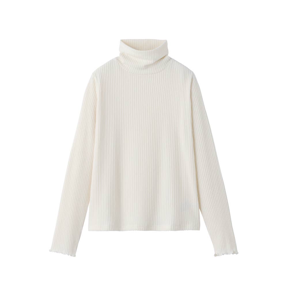 微起毛ハイネックカットソー【SALE】 ALY642 オフホワイト