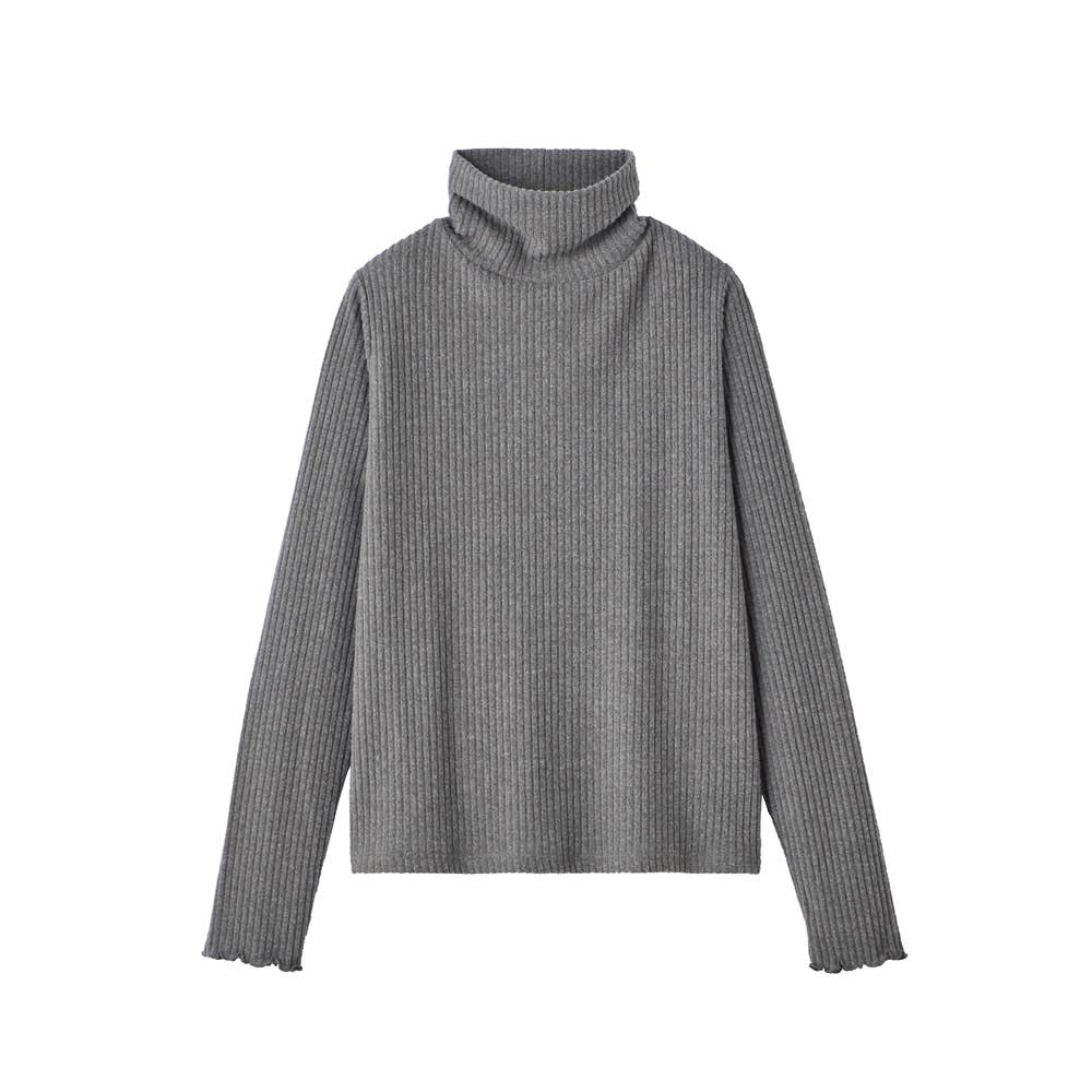 微起毛ハイネックカットソー【SALE】 ALY642 モクグレー