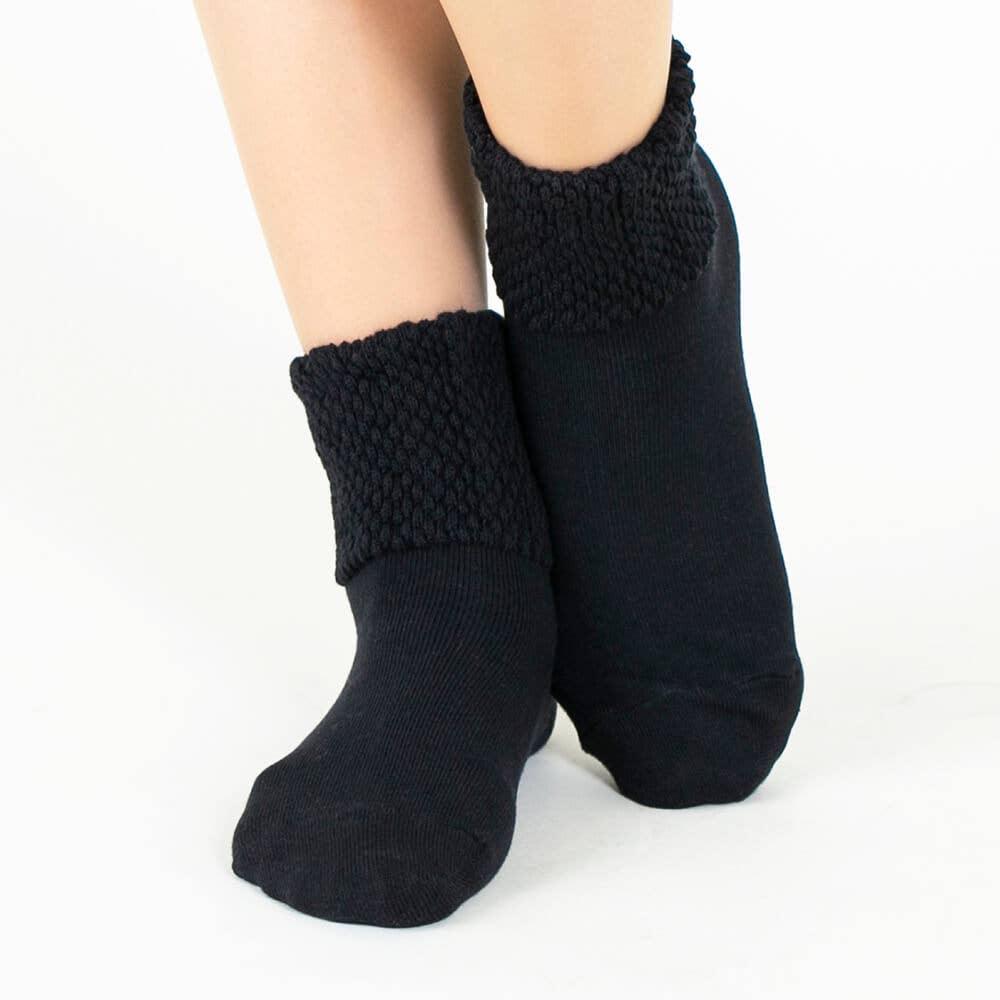 ゆったり やわらか綿混クルー丈ソックス レディース レディース