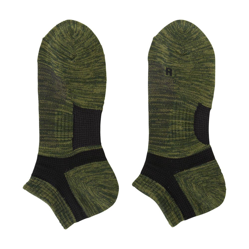 【ネット限定お得3足セット】アーチサポート付スニーカーソックス AS0401 モクカーキ