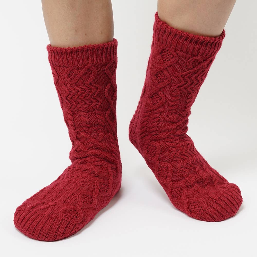 クルー丈裏ボアルームソックス メンズ Aun1 メンズ