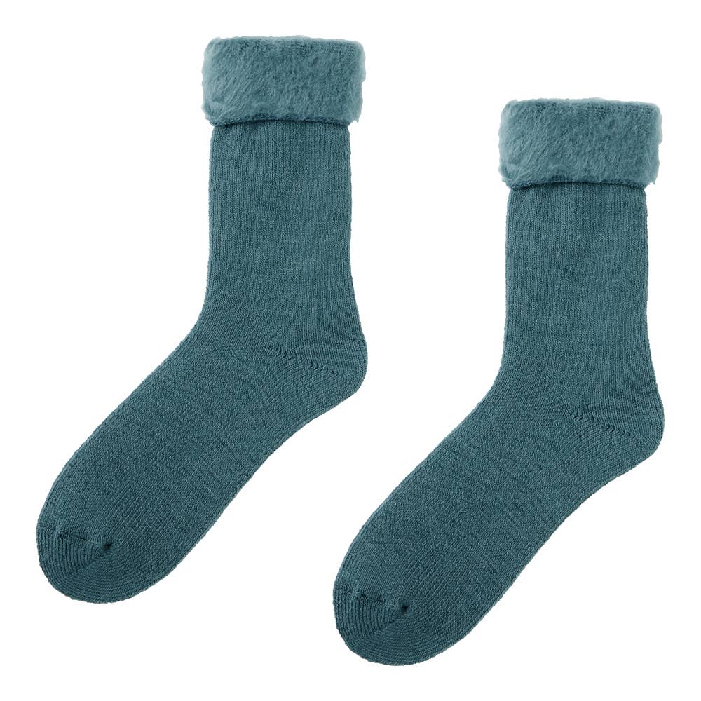 メンズ【裏起毛】クルー丈ソックス【SALE】 AUW113 ダルブル－