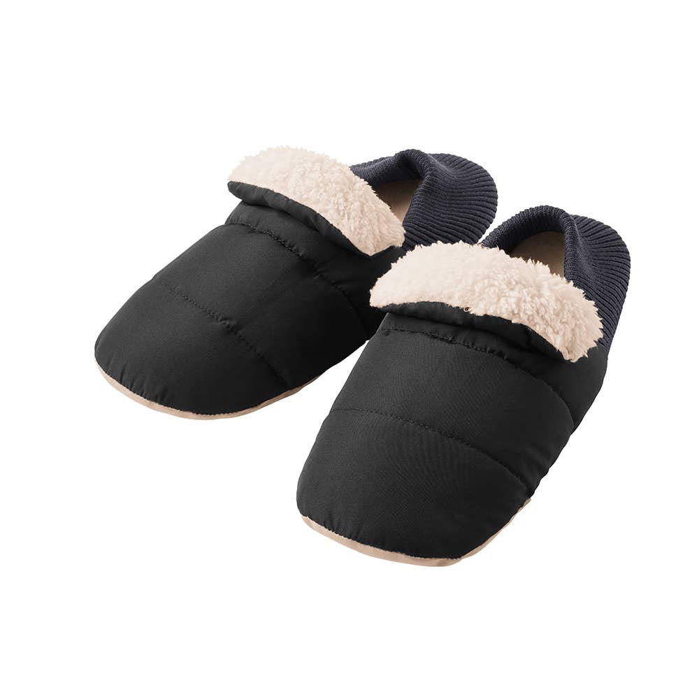 【バウンドヒーター】ルームシューズ バブーシュタイプ AUY002 ブラック