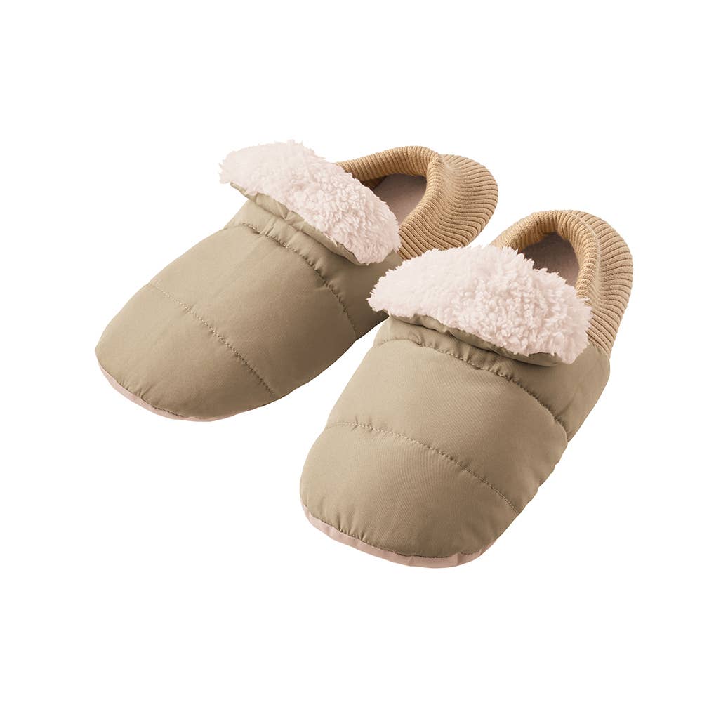 【バウンドヒーター】ルームシューズ バブーシュタイプ AUY002 キャメル