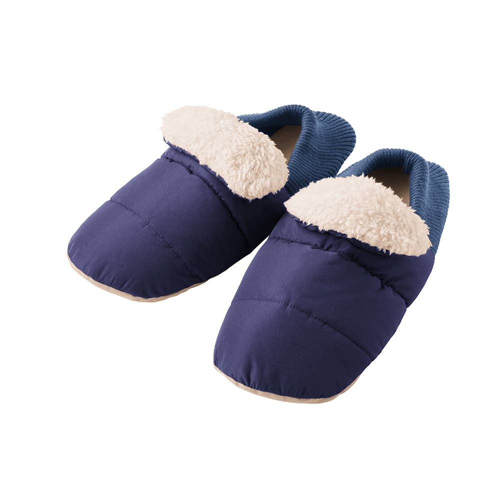 【バウンドヒーター】ルームシューズ バブーシュタイプ AUY002 ネービー