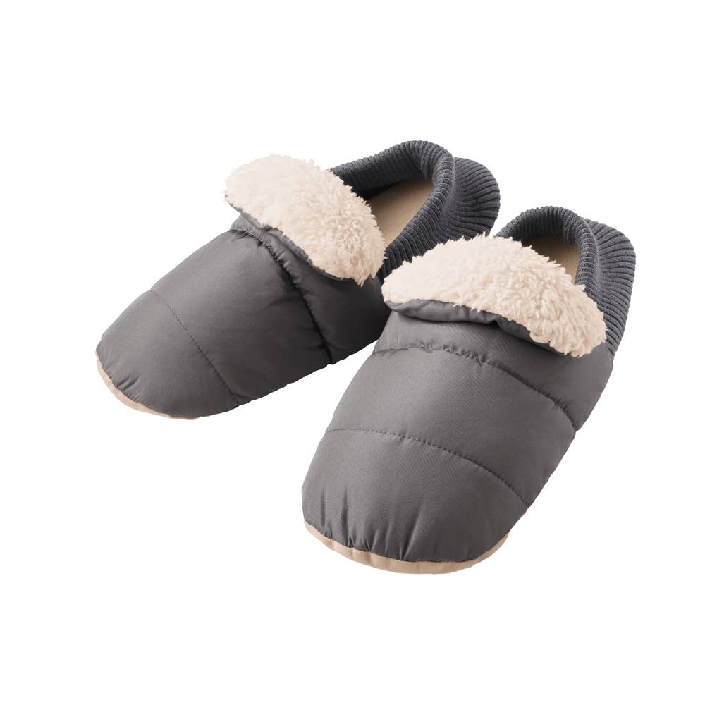 【バウンドヒーター】ルームシューズ バブーシュタイプ AUY002 グレー