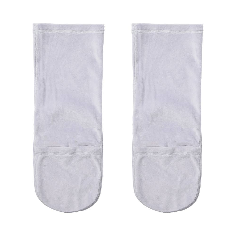 【おやすみ】2wayつま先開閉ソックス ベロア（メンズ） AUY332 ライトグレー