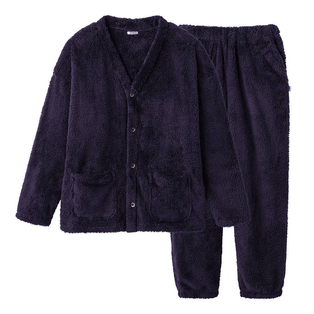 【ドロップショルダー】ルームウェア ボアフリース AUY403 ネービー