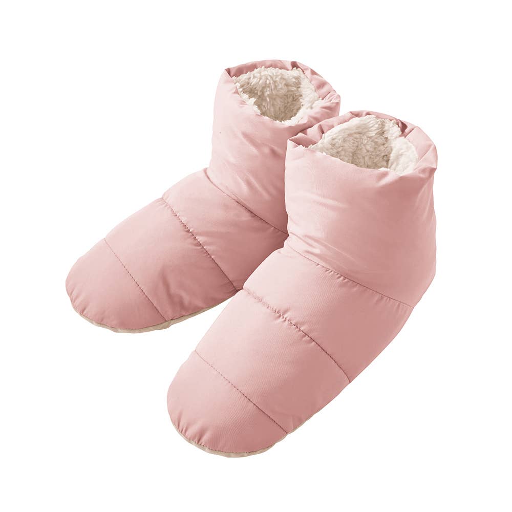 【バウンドヒーター】ルームシューズ ブーツタイプ AUY501 ライトピンク