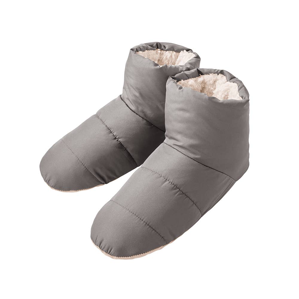 【バウンドヒーター】ルームシューズ ブーツタイプ AUY501 グレー