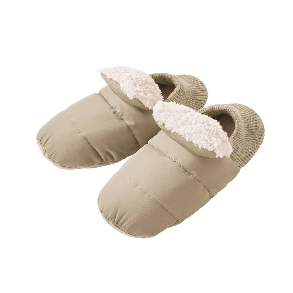 【バウンドヒーター】ルームシューズ バブーシュタイプ AUY502 キャメル