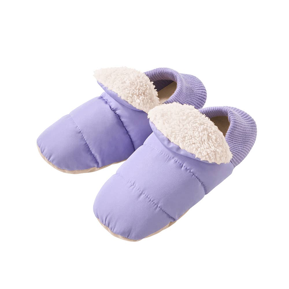 【バウンドヒーター】ルームシューズ バブーシュタイプ AUY502 バイオレット