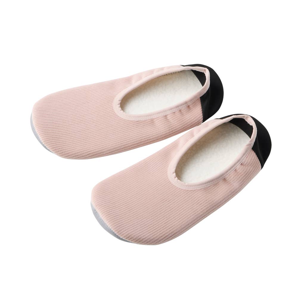 【内側ボア・コーデュロイ】おうちスリッポン AUY702 グレーシュベージュ