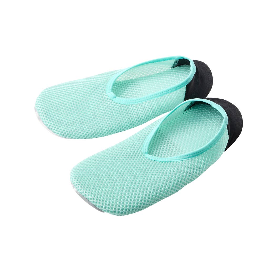 【おうちスリッポン】かかとクッション強化タイプ AUZ701 ペイルターコイズ