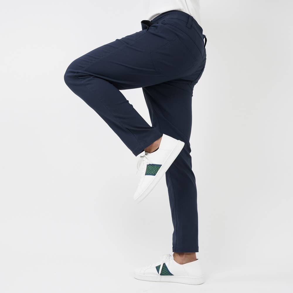 レーヨン混ストレッチパンツ スリムフィット メンズ Sale S ブラック メンズ