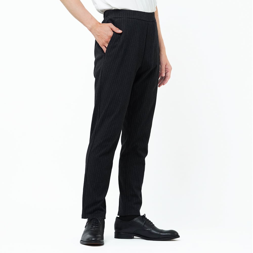 裏起毛】ウールライクストライプ柄パンツ【SALE】 BDQ207 :メンズ パンツ（ズボン・ボトムス）
