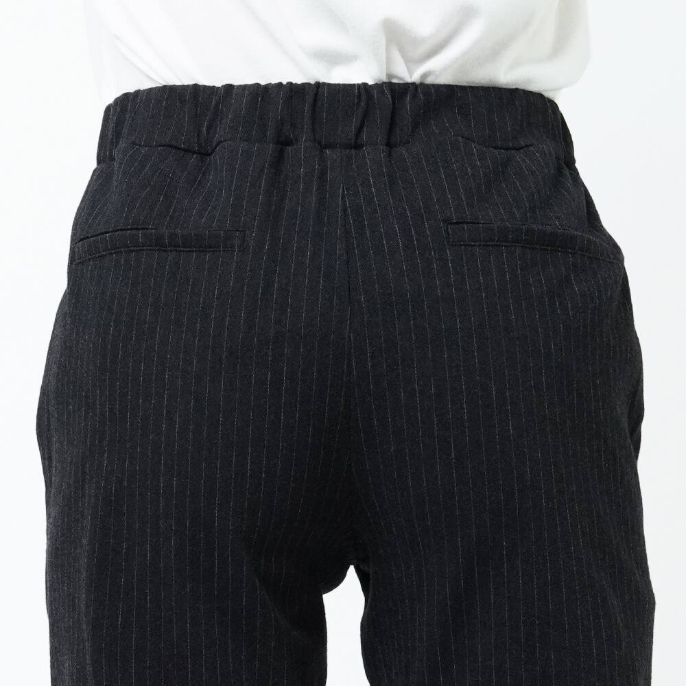 【裏起毛】ウールライクストライプ柄パンツ【SALE】