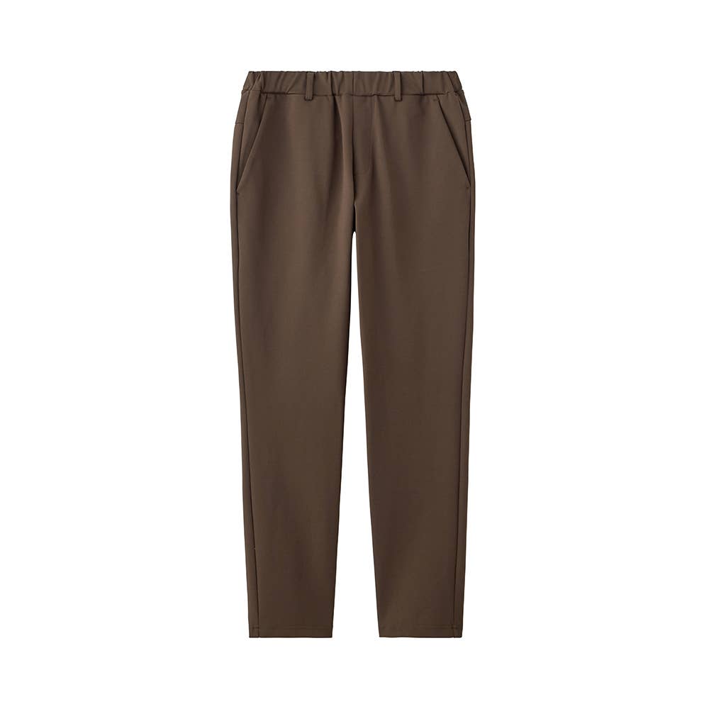 【スリムテーパード】スマートダブルニットストレッチパンツ【送料無料】 BDU193 ブラウン