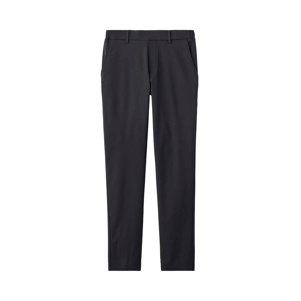 【テーパード】レーヨン混裏起毛 ストレッチパンツ BDW129 ブラック