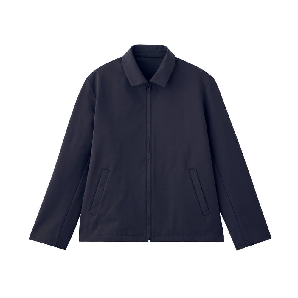 【ブルゾン】スマートダブルニットジャケット BDY392 ネービー