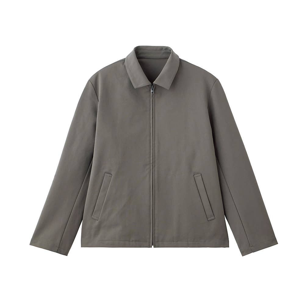 【ブルゾン】スマートダブルニットジャケット BDY392 グレー