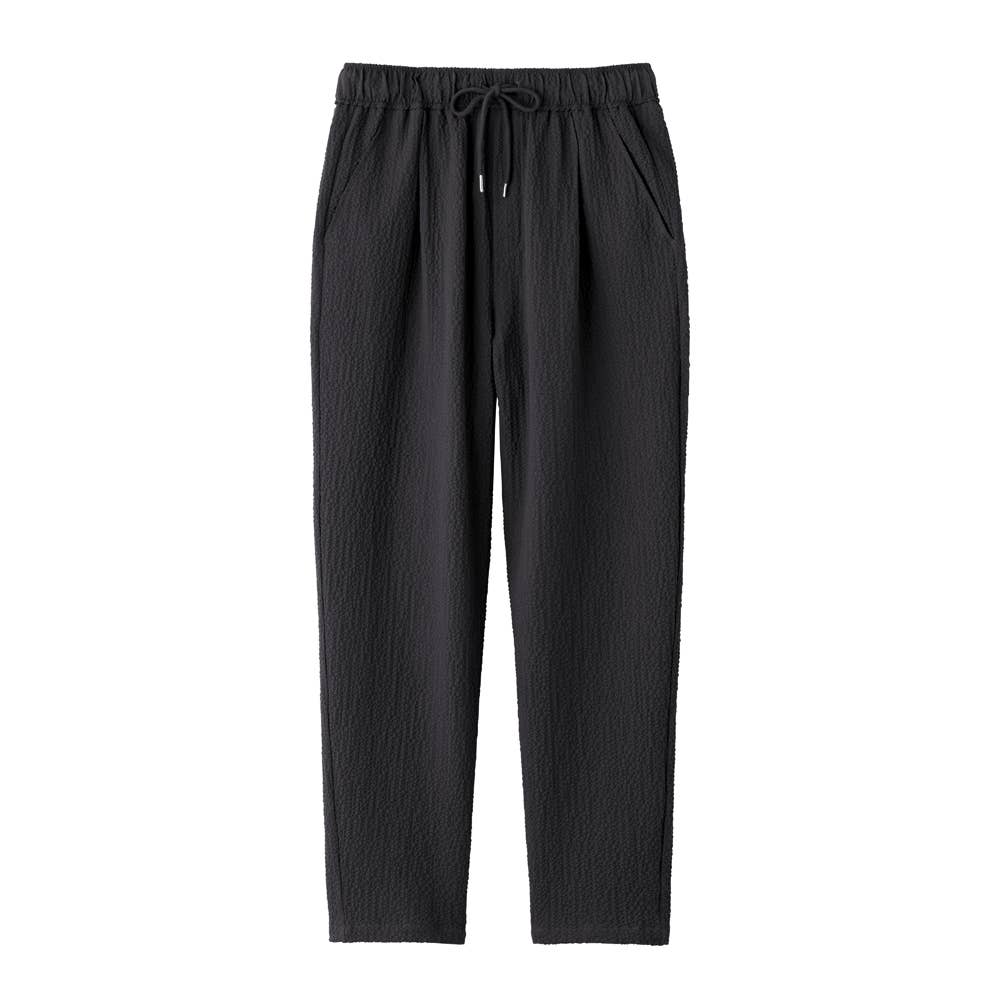 Light Stretch Tuck Wide Tapered Pants BDZ181 Black