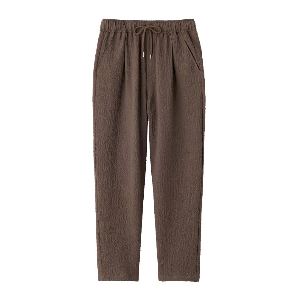 Light Stretch Tuck Wide Tapered Pants BDZ181 Olive Brown
