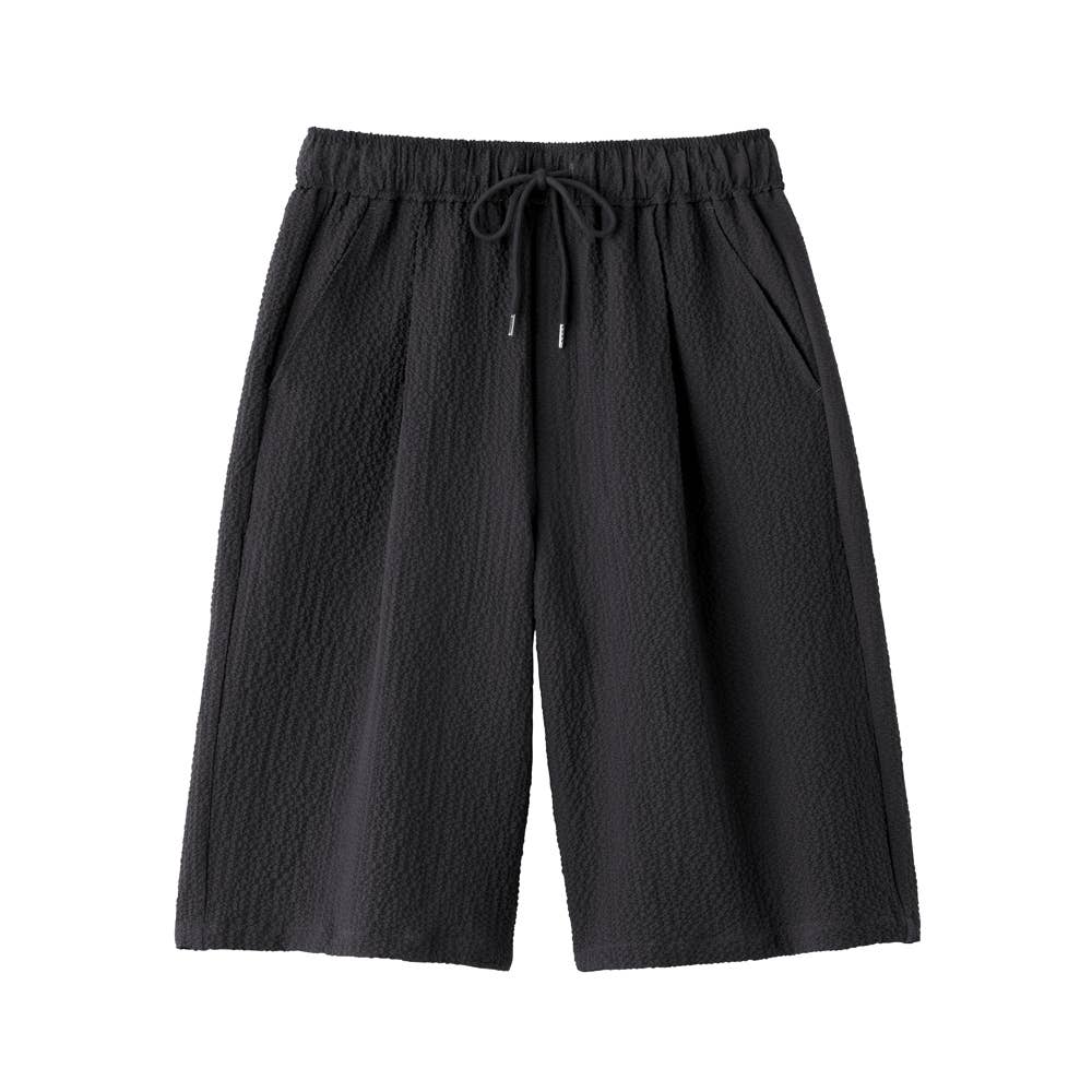 Light Stretch Tuck Wide Shorts BDZ182 Black
