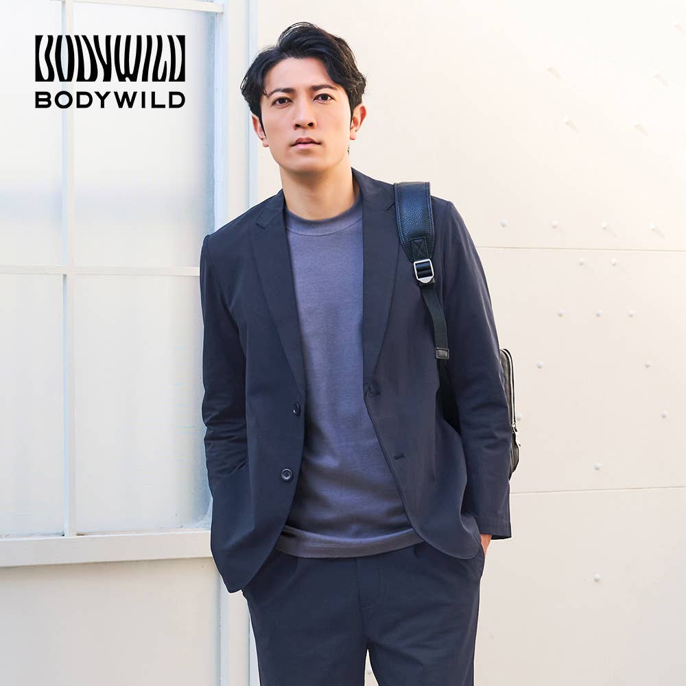 【メッシュストレッチ】テーラードジャケット【送料無料】