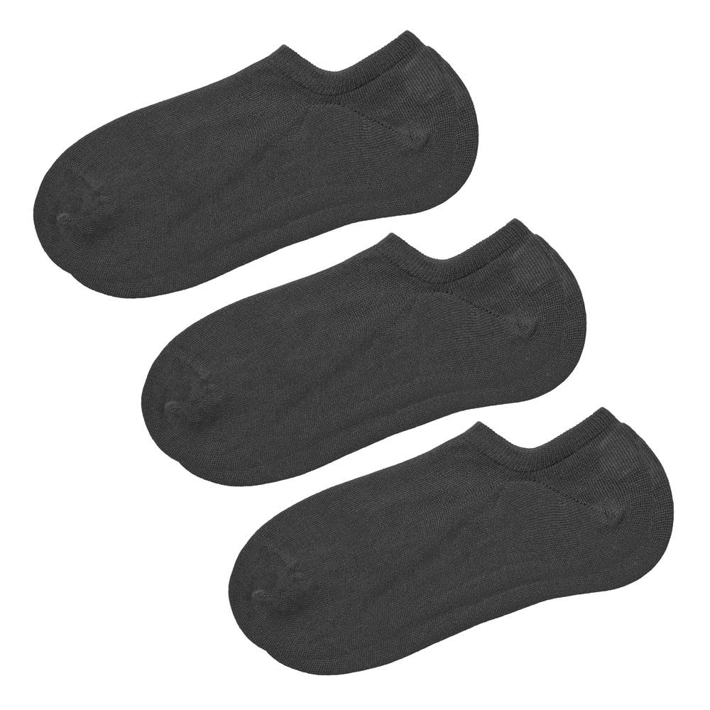 【ネット限定３足セット】フットカバー 超深履き 滑り止めノンシリコン BDZ812 ブラック