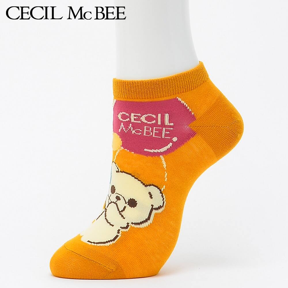 ＜GUNZE グンゼ＞ 10%OFF！CECIL McBEE（セシルマクビー） キャラクターソックス（レディース）【SALE】 カラシ 23-25