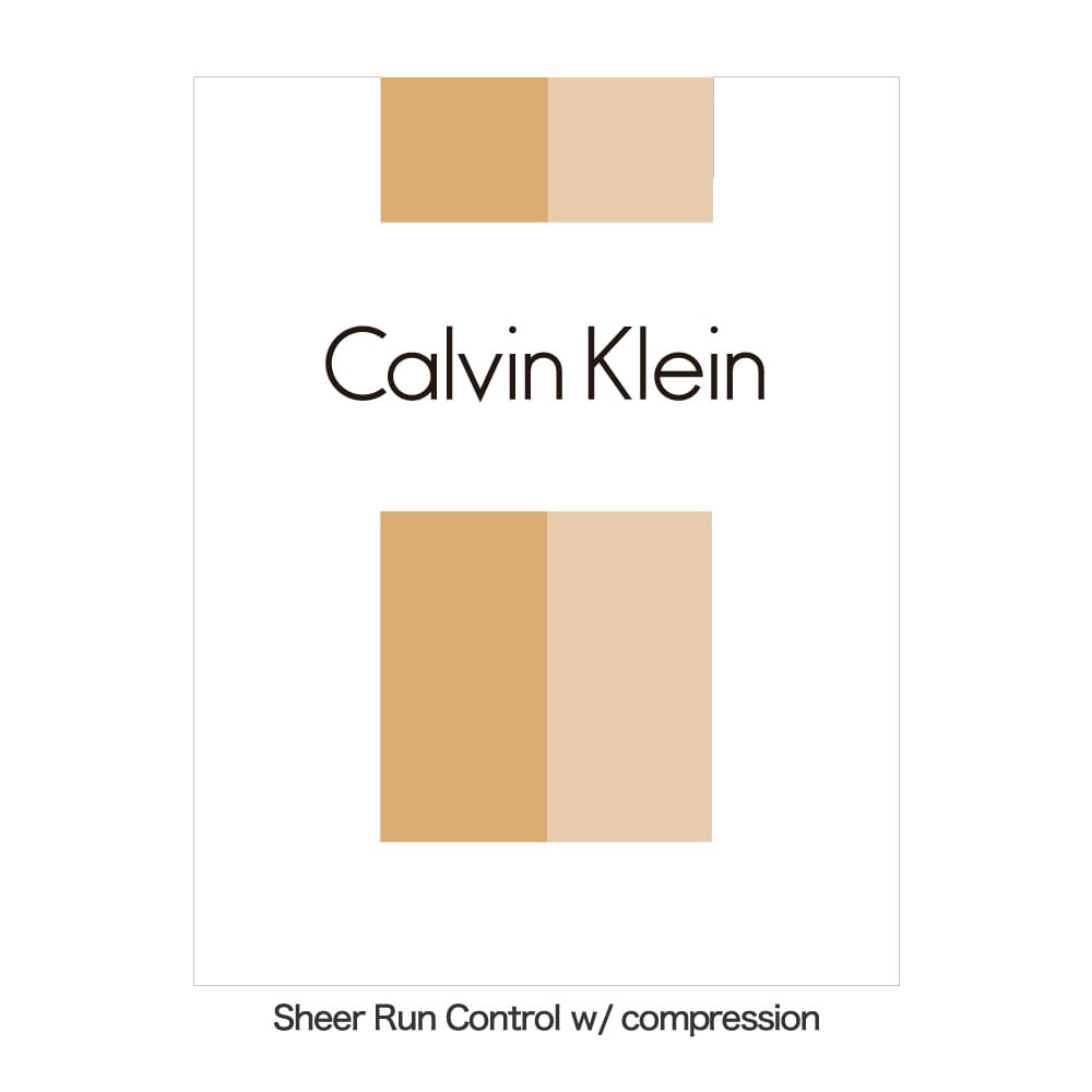 ＜GUNZE グンゼ＞ Calvin Klein（カルバンクライン） 伝線しにくい&着圧ストッキング(レディース) ブラック S-M画像