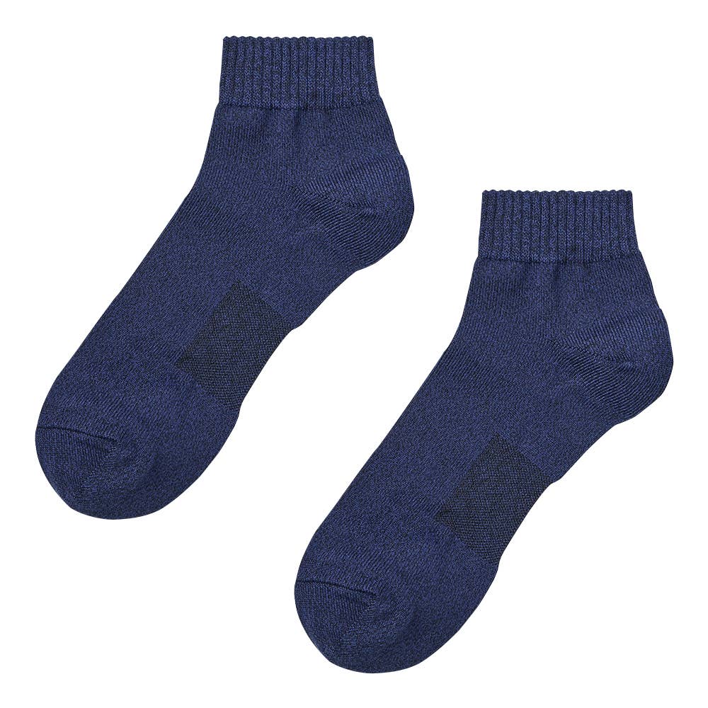 【ダブル冷感】ショート丈ソックス 2足組 CGX022 ネービー
